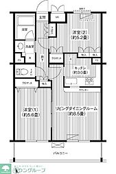 ステラメゾン下北沢 2LDKの間取図画像