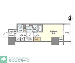 SEASONFLATS上野御徒町 1Kの間取図画像