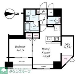 プレサンス本駒込アカデミア 1SLDKの間取図画像