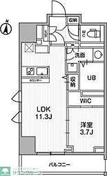 テラス森下 1LDKの間取図画像