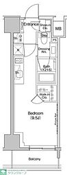 ザ・パークハビオ入谷 ワンルームの間取図画像