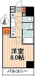 スカイコートパレス三ノ輪 1Kの間取図画像