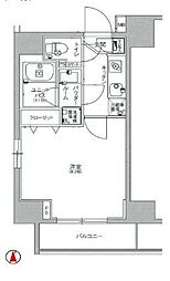 スカイコートパレス三ノ輪 1Kの間取図画像