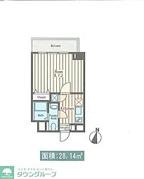 VERGER東陽町 1Kの間取図画像
