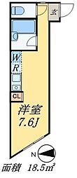 桜華楼 ワンルームの間取図画像