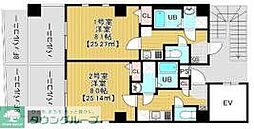 AXIS東浅草 1Kの間取図画像