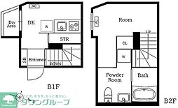 プレニーズ護国寺PREMIER 1DKの間取図画像