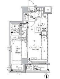 ARTESSIMOMOLLE 1LDKの間取図画像