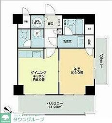 ライオンズプラザお茶の水 1DKの間取図画像