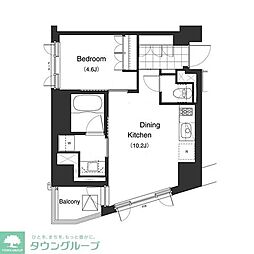 PRIMEURBAN本駒込 1DKの間取図画像