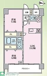 Sky Clair 2LDKの間取図画像