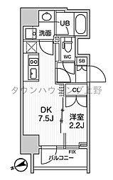SEASONFLATS浅草言問道り 1DKの間取図画像