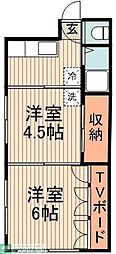 メゾンオリーブ 2Kの間取図画像