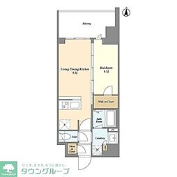 グランカーサ三ノ輪5 1LDKの間取図画像