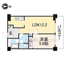 アルファグランデ 1LDKの間取図画像