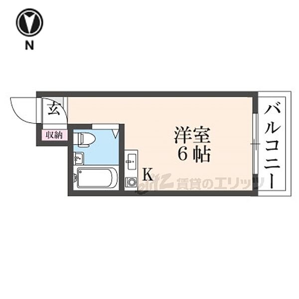 ラベンダーハウス 406｜奈良県大和高田市栄町(賃貸マンション1R・4階・16.00㎡)の写真 その2