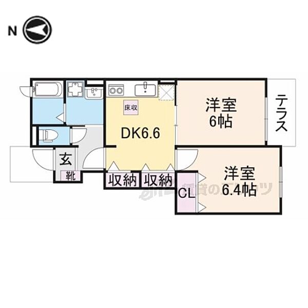 フェリス・ユー　II 102｜奈良県大和高田市大字市場(賃貸アパート2DK・1階・46.24㎡)の写真 その2