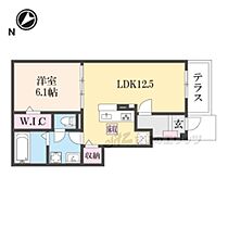 フォレ・リヴェールI 106 ｜ 奈良県大和郡山市新町（賃貸アパート1LDK・1階・44.70㎡） その2