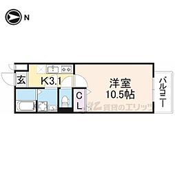 ＭａｒｋＶｉｌｌａ　Ｉｋｏｍａ 1階1Kの間取り