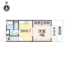 サニーハウスタムラ 1DKの間取図画像
