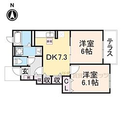 フォルシュ 2DKの間取図画像