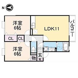 コンフォール 2LDKの間取図画像
