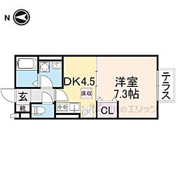 ステラ西大寺 1DKの間取図画像