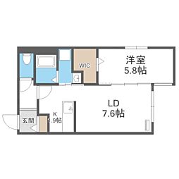 Kei 1階1LDKの間取り