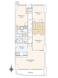 間取図画像 3LDK