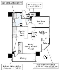 グランフォーレ竹ノ塚 3LDKの間取図画像