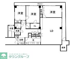 ドムス青山 4階3LDKの間取り