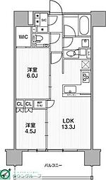ディームス渋谷本町 13階2LDKの間取り
