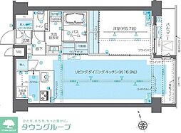 ZOOM広尾 6階1LDKの間取り