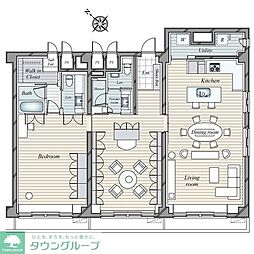 秀和北青山レジデンス 3階2LDKの間取り