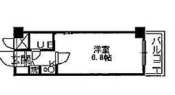 ルイシャトレ恵比寿 4階1Kの間取り