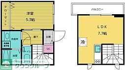 東京メトロ銀座線 外苑前駅 徒歩9分の賃貸マンション 2階1LDKの間取り