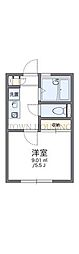 レオパレスフォーブル三茶 1階1Kの間取り