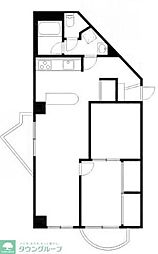 イトーピア五反田マンション 5階2LDKの間取り