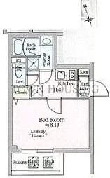 アイルプレミアム西新宿 1階1Kの間取り