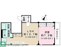 メゾン・ド・コール 2階1LDKの間取り