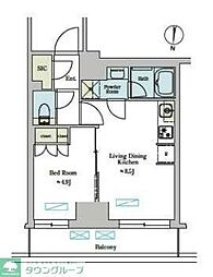 Brillia ist 池尻大橋 2階1LDKの間取り