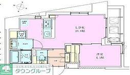 恵比寿レジデンス参番館 7階1LDKの間取り