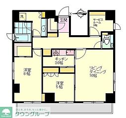 MALULANI南青山 14階2SLDKの間取り