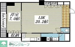 ＧＲＡＮ　ＥＢＩＳＵ 3階1LDKの間取り