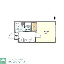 ガーデンレジデンス恵比寿 1階1Kの間取り