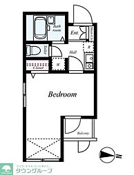 プレール東麻布 104 1階1Kの間取り