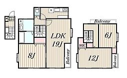 Residence広尾 1階3LDKの間取り