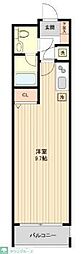 ＣＡＳＳＩＡ目黒 4階ワンルームの間取り