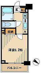 エコロジー都立大学レジデンス 3階1Kの間取り