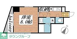 メゾン・ド・ヴィレ白金台 3階1Kの間取り